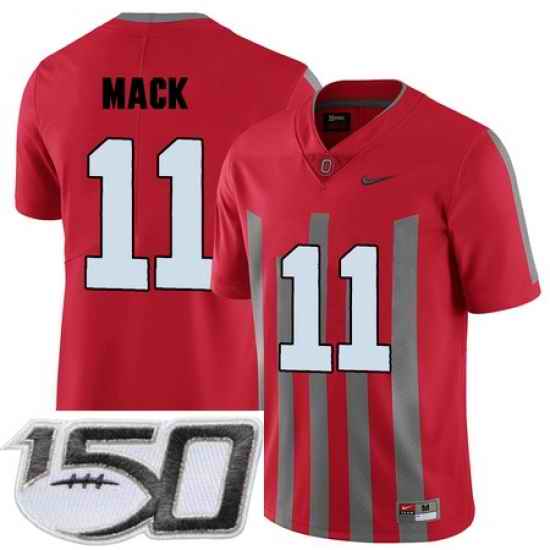 Ohio State Buckeyes 11 Austin Mack Red College Football EliteJersey